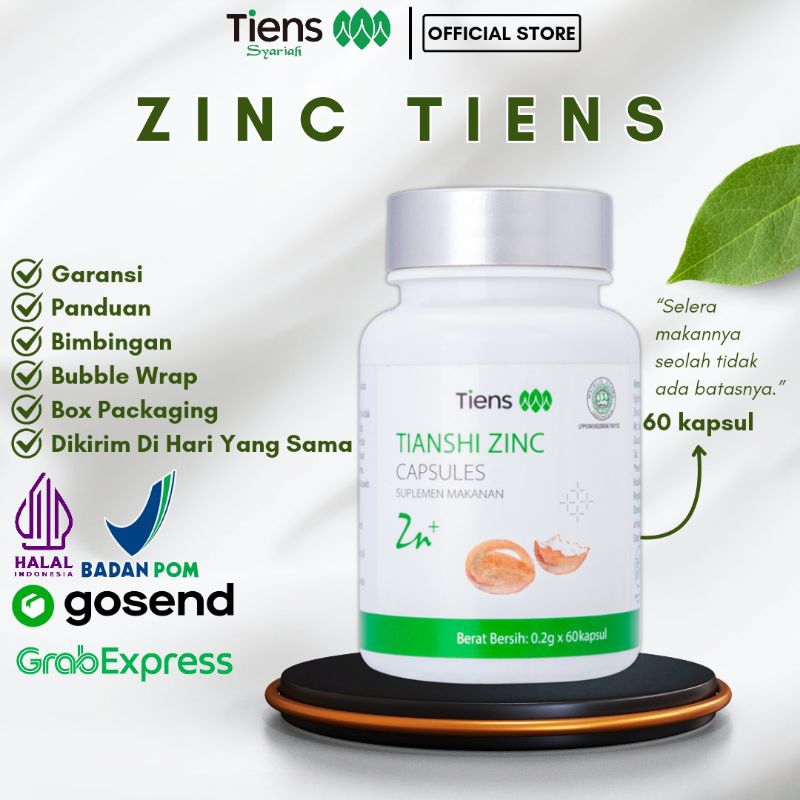 Tianshi Zinc Zink Tiens Tiansi Tianzhi Capsule Capsules Kapsul Isi 60 Original Thiansi Tiensi Thiens