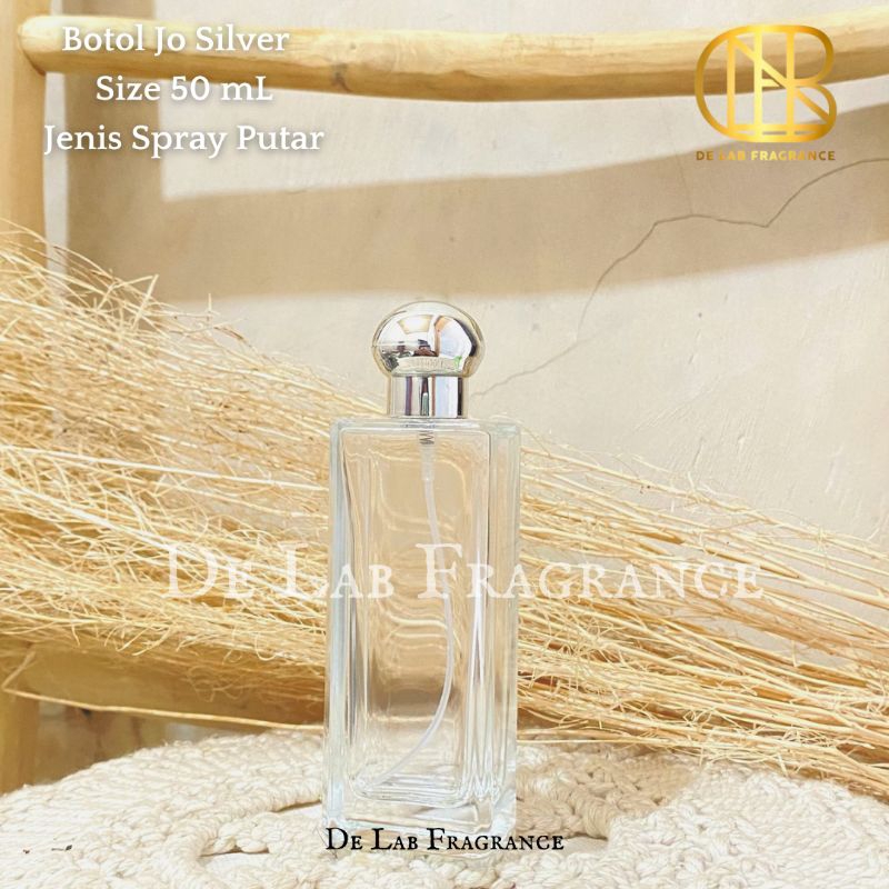 botol parfum jo malo*n tinggi silver 50 ml drat/ botol parfum isi ulang/ botol parfum refill/ botol 