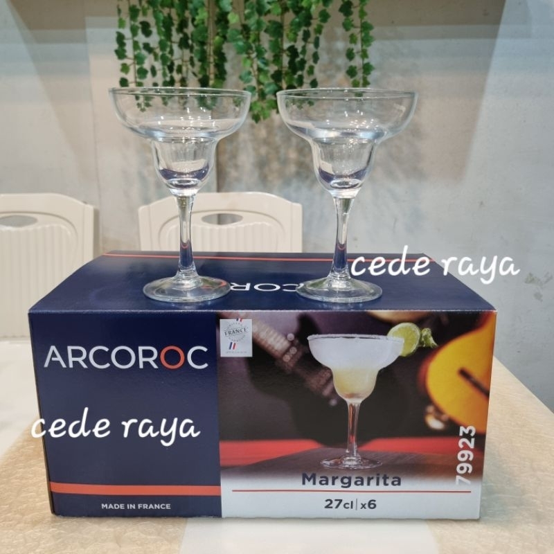 gelas cocktail arcoroc margarita 270 ml made in france dijual per 1 bh