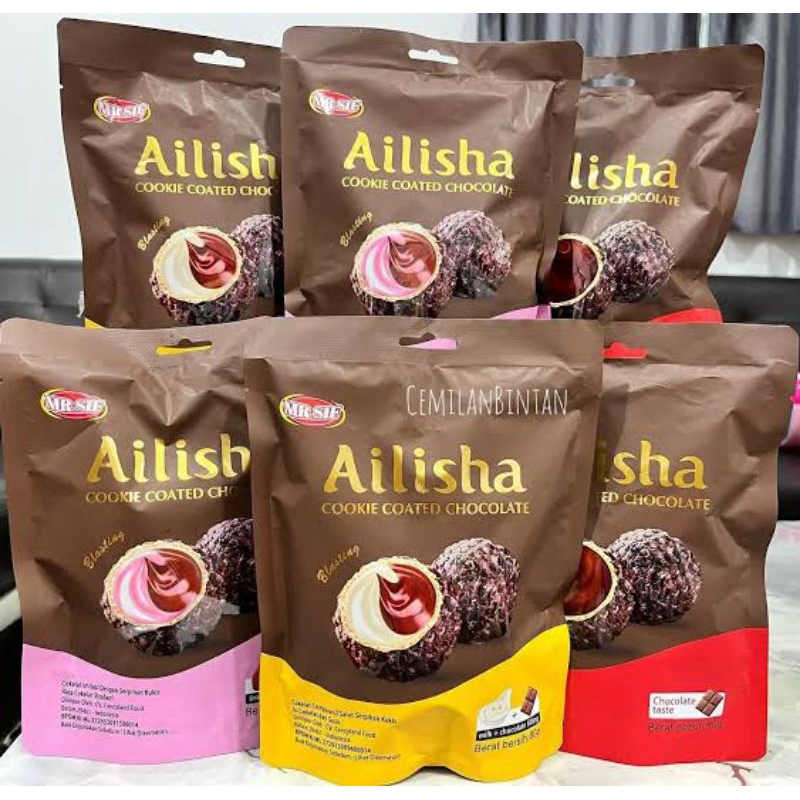 

Ailisha MR SIF Choco Ball Cookies Coated Chocolate 80gr 250gr Coklat Malaysia