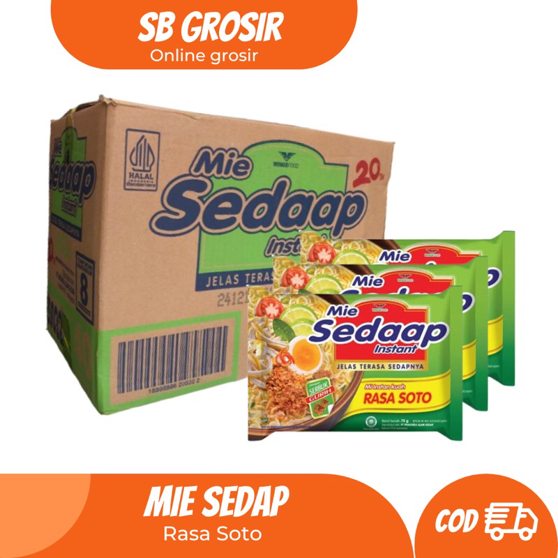 

Mie Sedaap Rasa Soto 1dus / 40pcs | Packing Bumble | Harga termurah