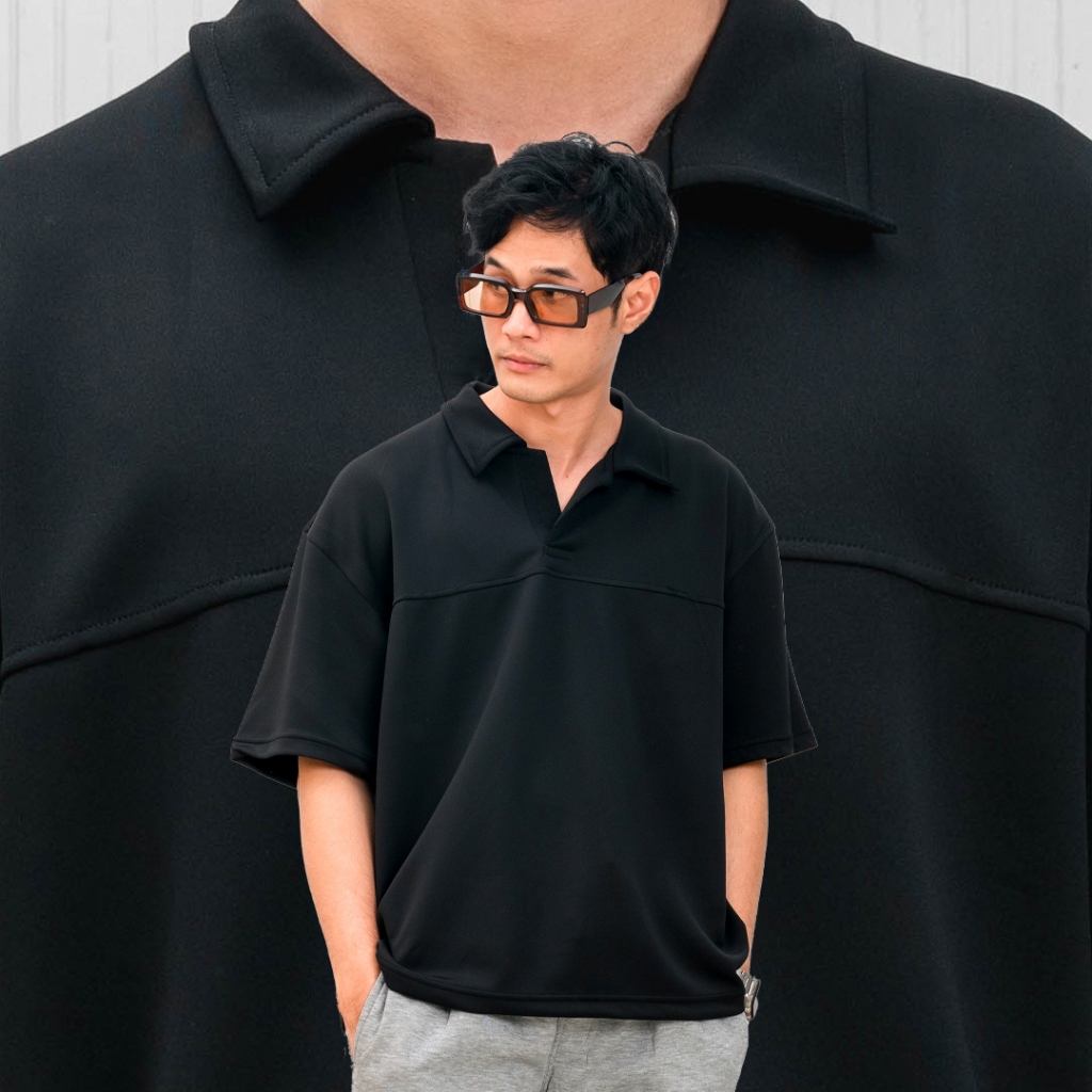 LOCAROM Boxy Scuba Polo | Kaos Polo Scuba Kerah | Polo Scuba