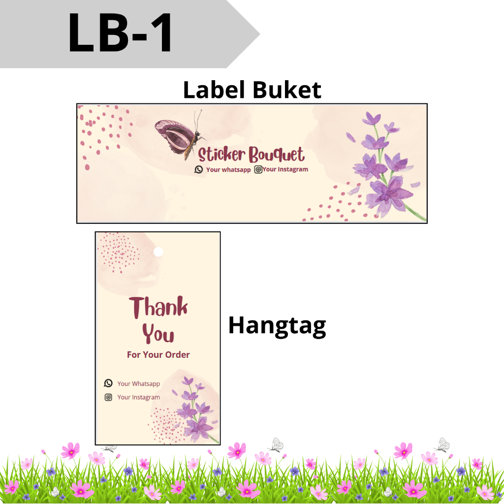 

isi 10 Sticker Buket / Hangtag Buket