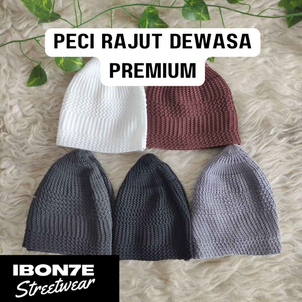 Peci Rajut Premium / Kopiah Rajut / Kopyah Rajut Dewasa Tebal