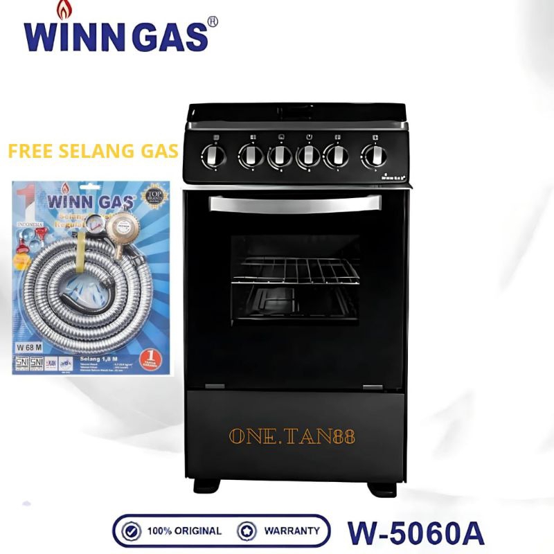 WINN GAS W5060A kompor freestanding 4 tungku+oven pemantik otomatis(api atas&api bawah)