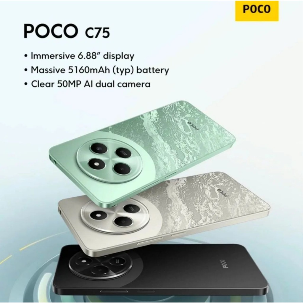 Poco C75 Ram 6/128 dan 8/256 New Garansi Resmi