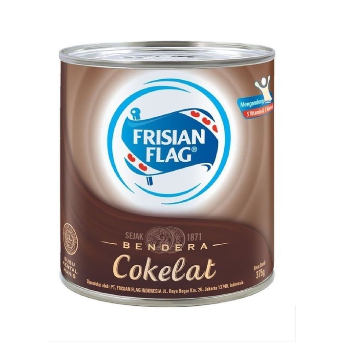 

susu kental bendera frisian flag coklat chocolate kaleng 370