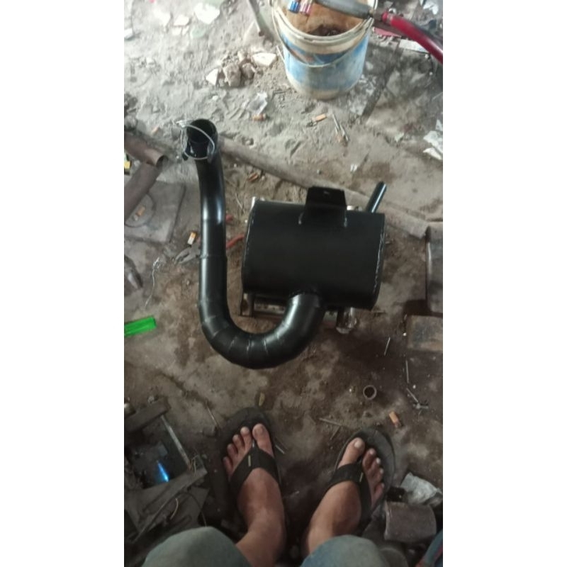 Knalpot Vespa 150 CC model standar big box suara racing