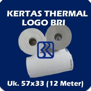 

Paket 10 Roll KERTAS THERMAL LOGO BRI 57x12 meter