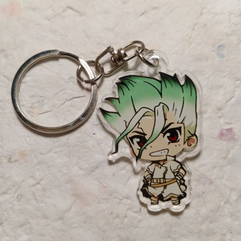 ganci Senku Ishigami / keychain gantungan kunci Senku Ishigami / dr stone senku ishigami