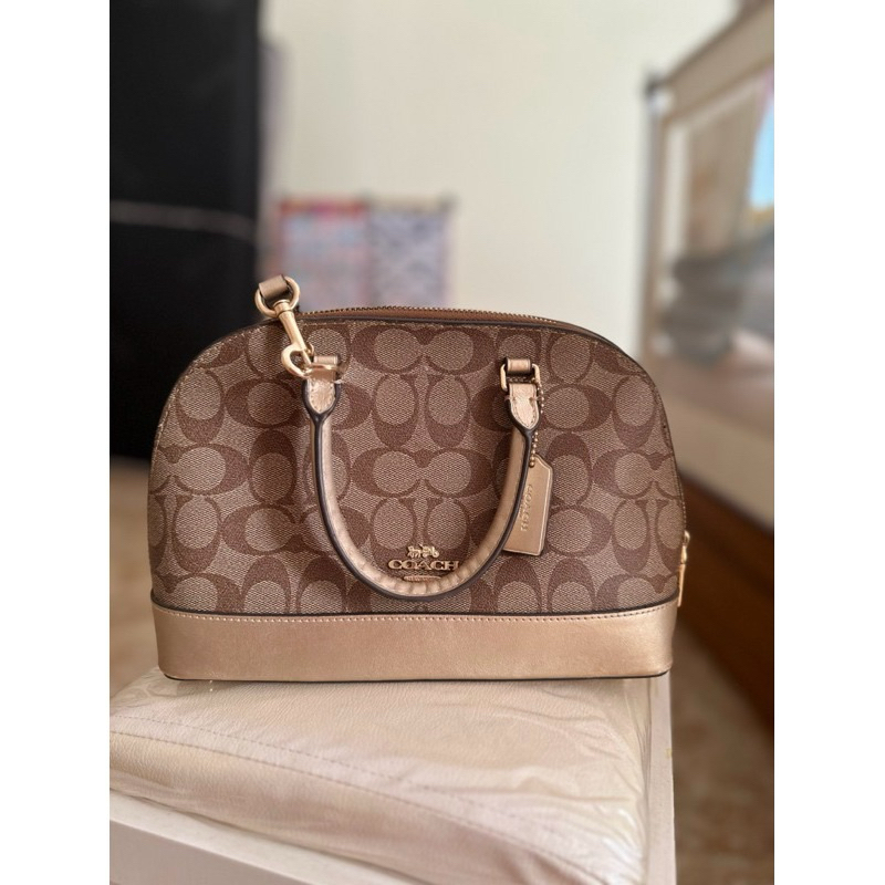 Coach Signature Mini Sierra Satchel coa*ch hand bag shoulder bag Tas Wanita