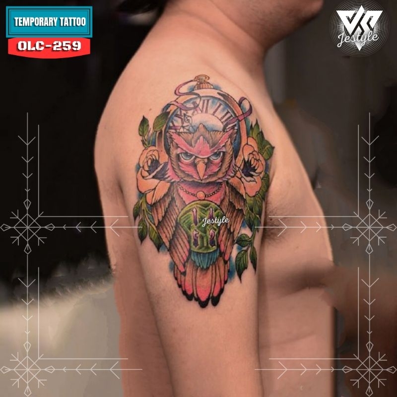 [OLC-259] Tato Temporer Temporary Tattoo burung hantu