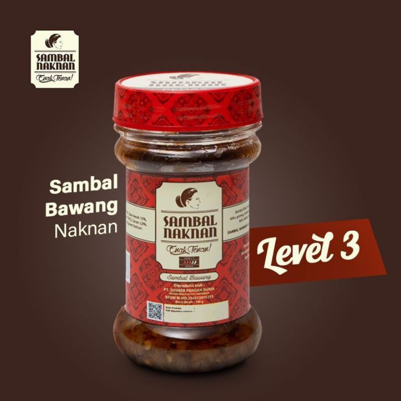 

Sambal Naknan level 3 ( Pedas ) • Sambal Bawang • 140 GR • Enak Tenan