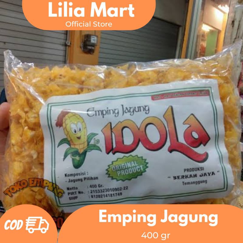 

Emping Jagung Mentah 400 Gr / Emping Jagung Idola