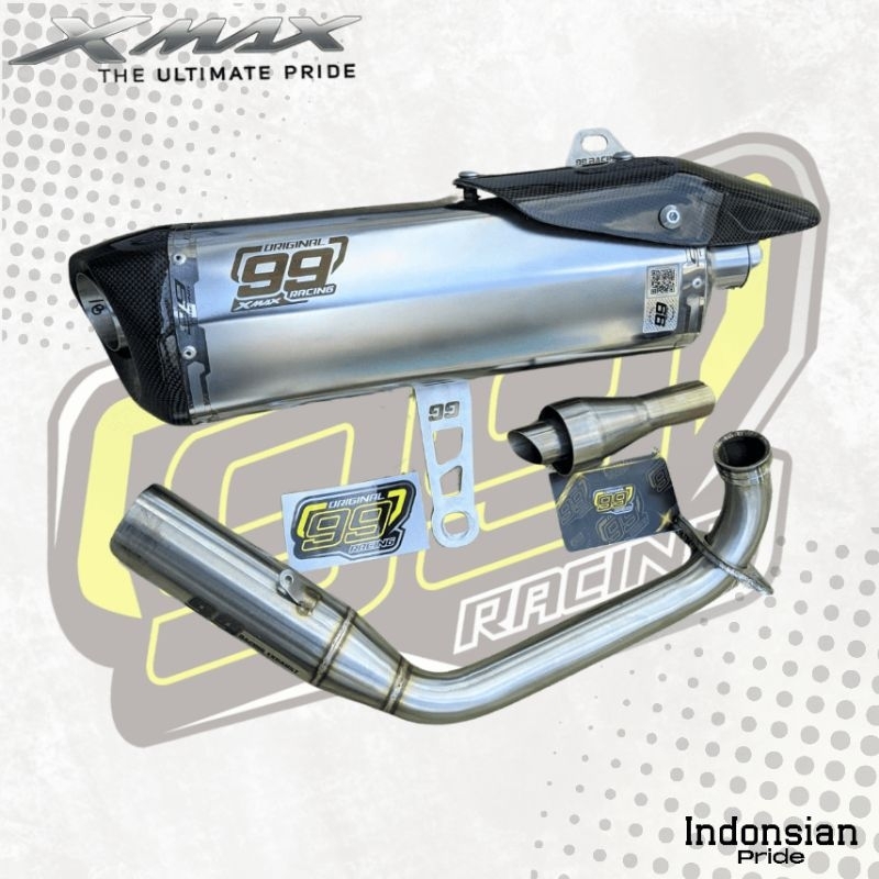 Knalpot Xmax new / old full system 99 racing type EVO tameng carbon