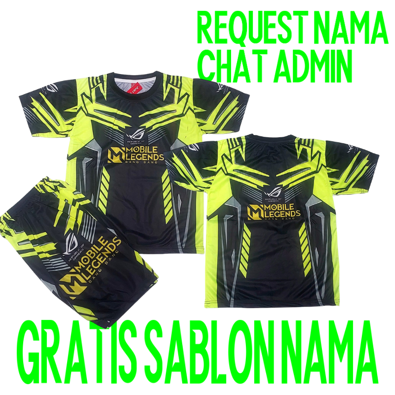 setelan anak gaming rrq/baju anak rrq/kaos anak rrq full printing/baju printing rrq ml