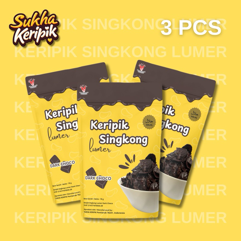 

Keripik Singkong Lumer Dark Choco (3 pcs Lebih Hemat)