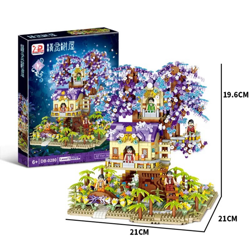 LALALAND treehouse mainan lego puzzle block