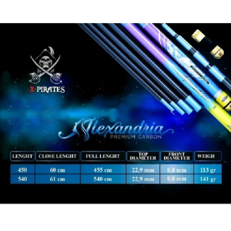 TEGEK CARBON X PIRATES ALEXANDRIA 450 540