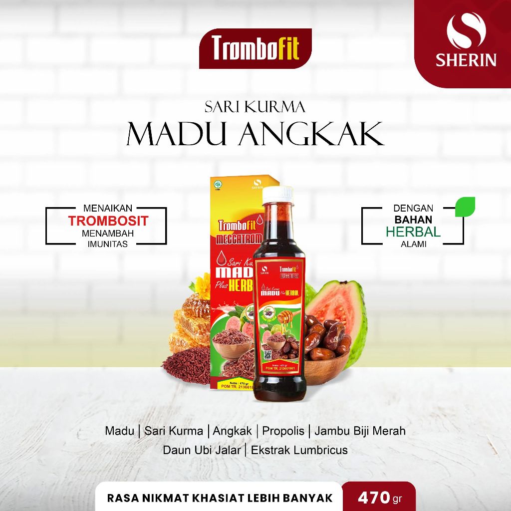 

Trombofit - Madu Kurma Angkak (Penambah Trombosit, Stamina)