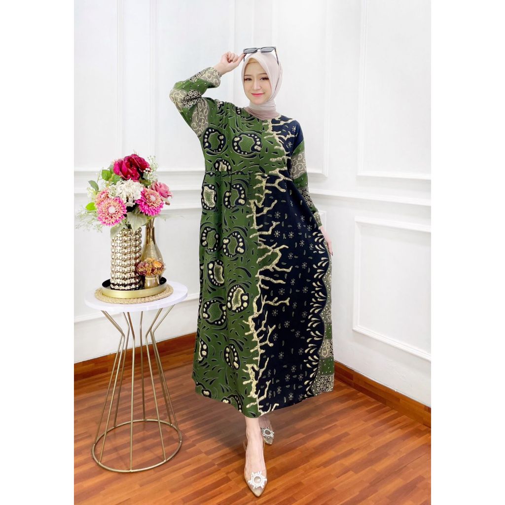 Gamis Abaya Jumbo Nabella Rayon Premium LD 130 Kekinian