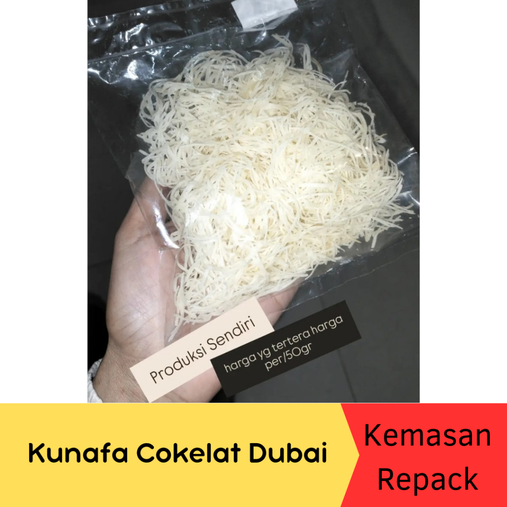 

Kunafa Cokelat Dubai Viral/Kemasan Repack-50Gr