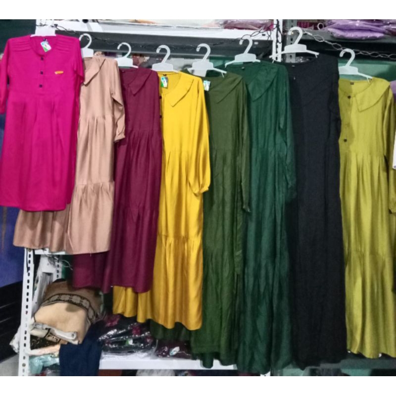 GAMis couple ibu anak/gamis polos couple ibu anak