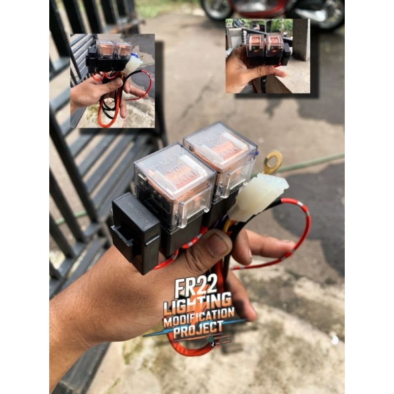 Relayset Mini Projie Laser untuk mobil 2relay