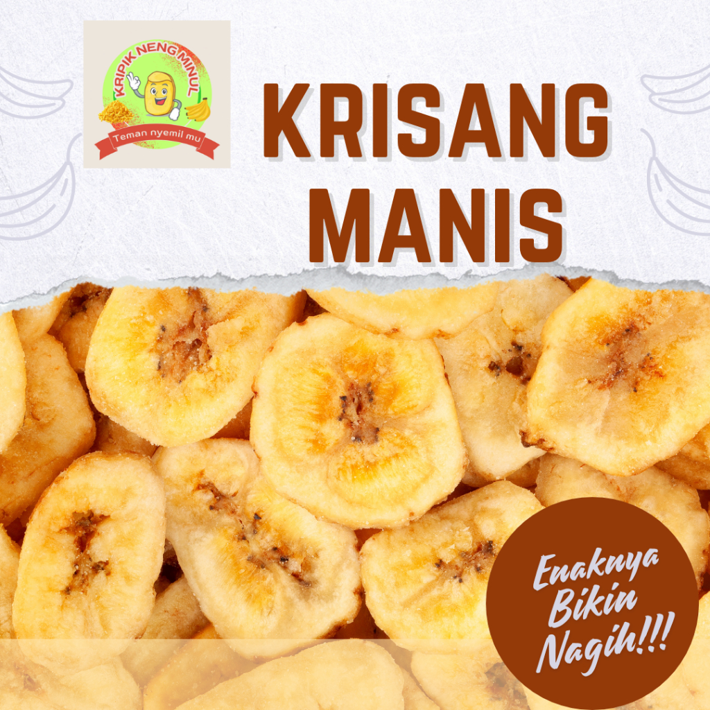 

keripik pisang rasa manis berat 1000gr