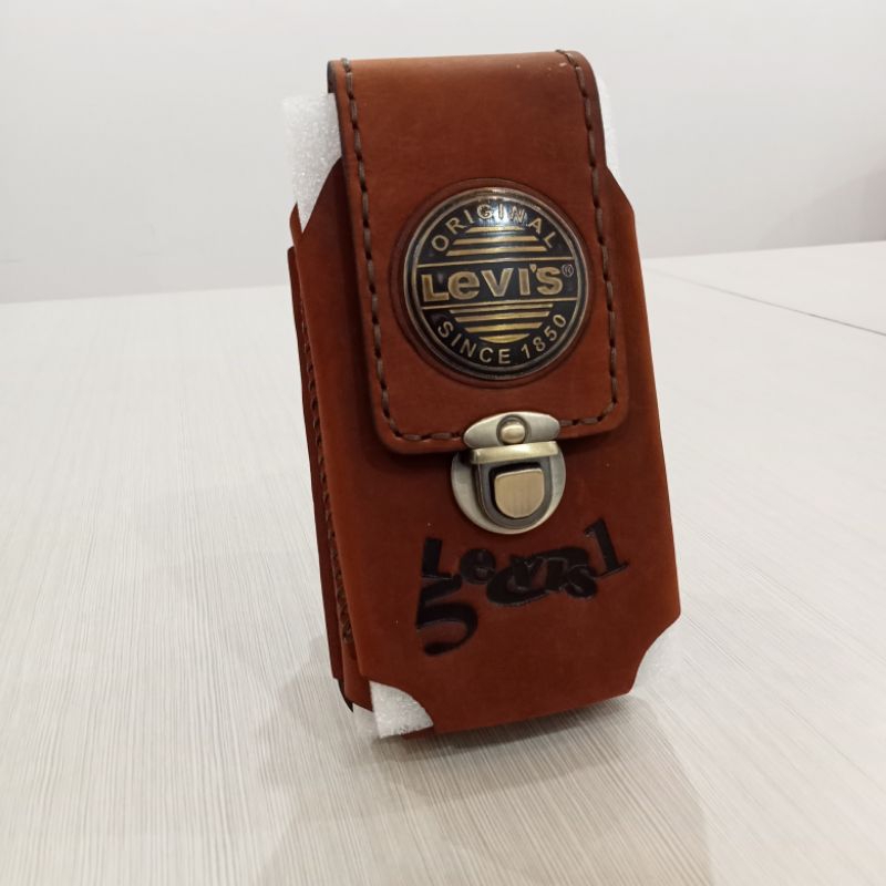 Dompet HP Pinggang Pria Kulit Asli slot 2