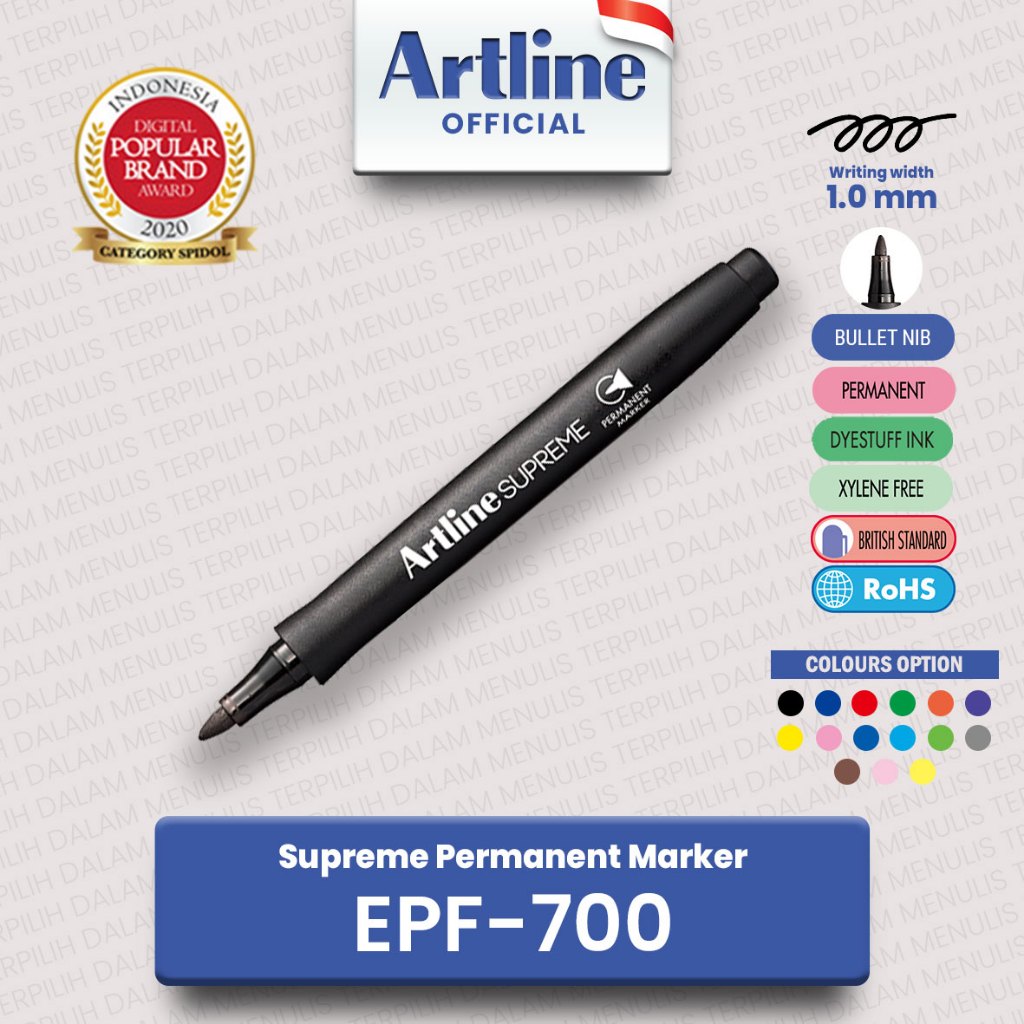 

(LIVE) ARTLINE Spidol Supreme Permanent Marker EPF-700 2