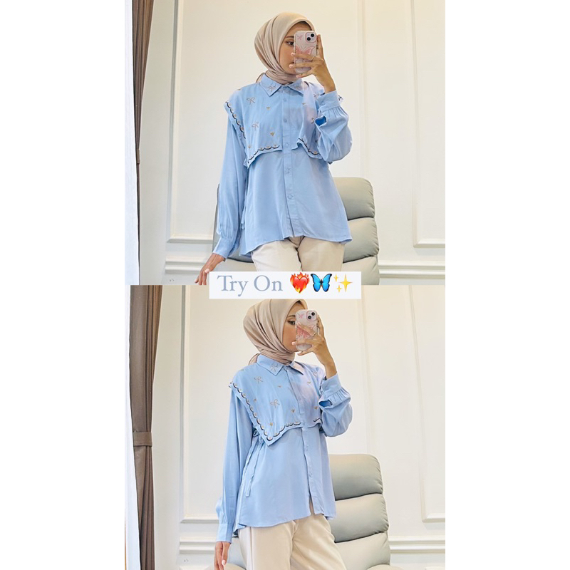 Mina Blouse Rayon/Blouse Vest/Blouse Korean Style