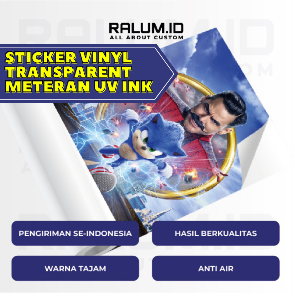

STIKER VINYL TRANSPARAN METERAN UV INK CUSTOM DESAIN BEBAS KUALITAS TINGGI