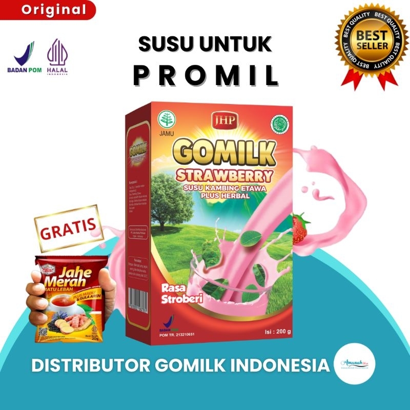 

[BISA COD + GARANSI] [GRATIS JAHE] GOMILK SUSU ETAWA PLUS HERBAL DAUN KELOR Untuk Program Hamil