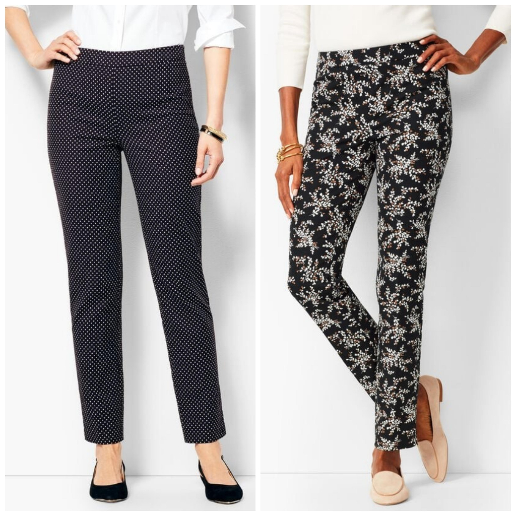 Celana Talbots Chatham Ankle Pants Petal and Dot Print Pants