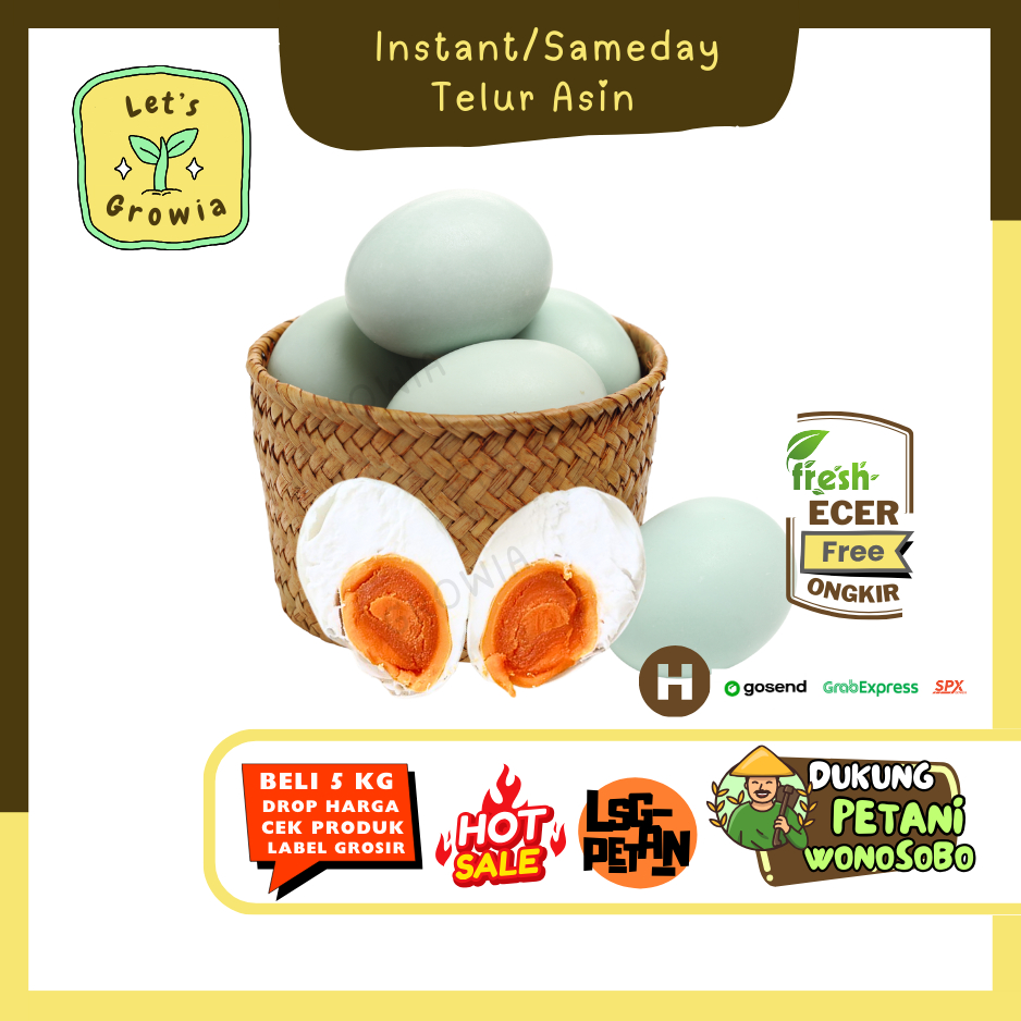 

Growia | Telur Asin - Hasil Petani Langsung Ecer (H)
