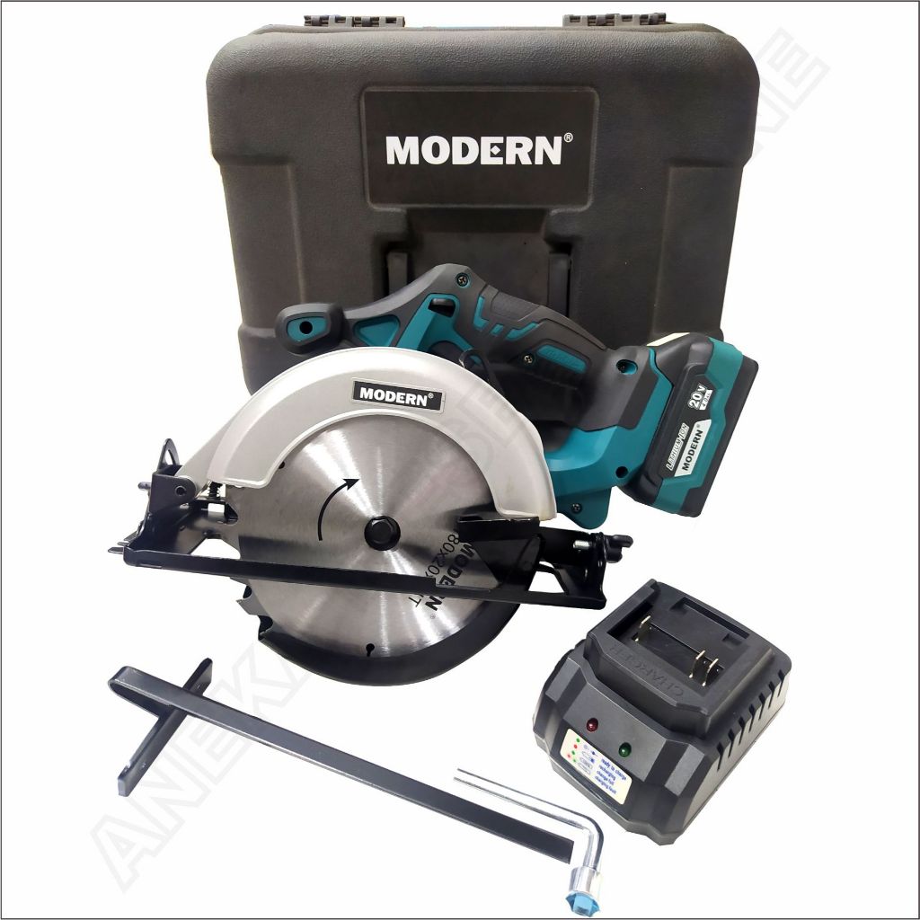 (MODERN M60) Mesin Gergaji Kayu 7" 20V MODERN M-60 / Circular Saw Gergaji Potong Kayu Triplek CORDLE