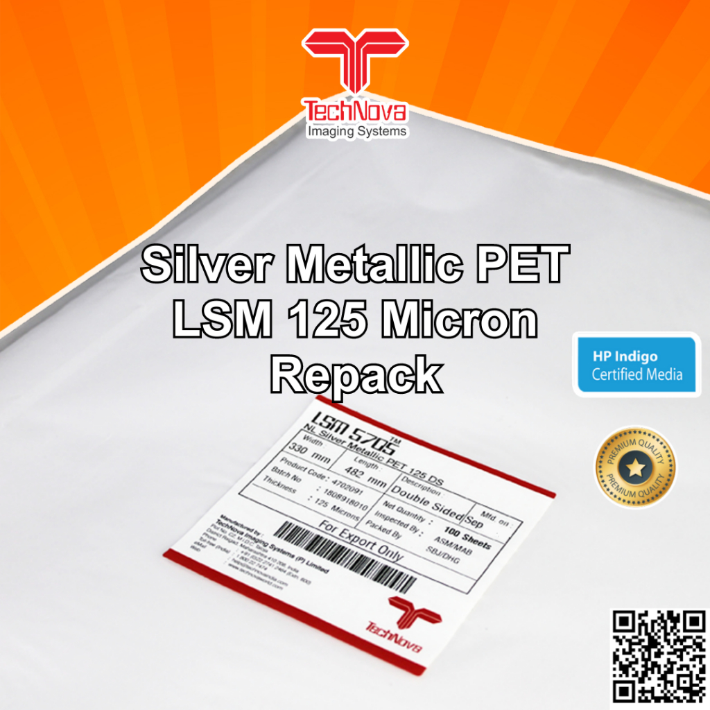 

Technova Laser Silver Metalic 125 DS 175 gsm I 125 Micron - Repack 20 Lembar