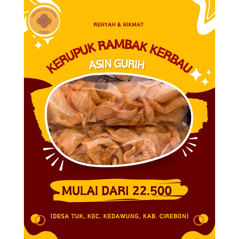 

Kerupuk Rambak Kulit Kerbau/ 250 gram/ 100 gram/ Rasa Asin Gurih