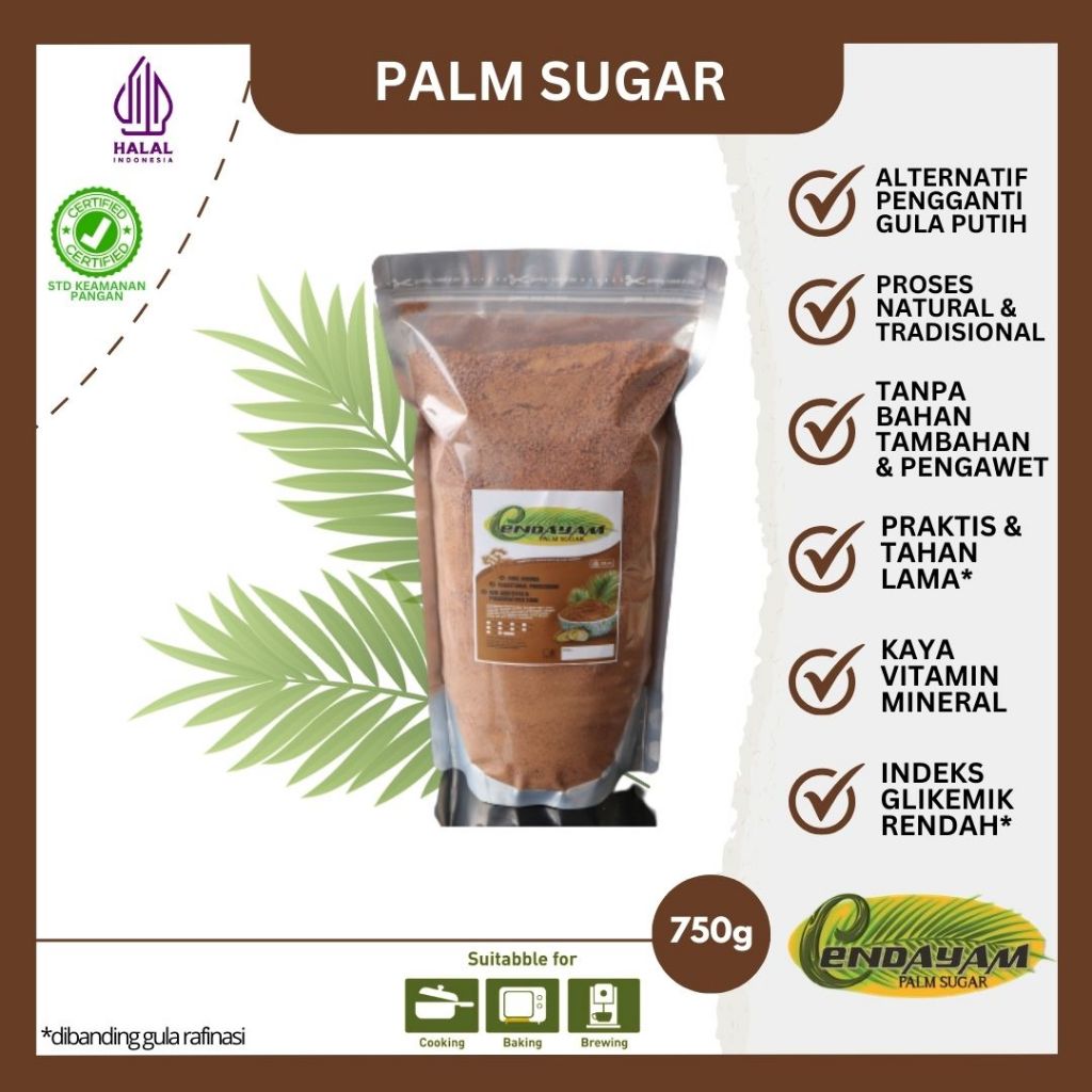 

ORGANIC PALM SUGAR 750GR - GULA ARENGA ORGANIK 750GR - CDMFAM GULA SEMUT AREN PREMIUM