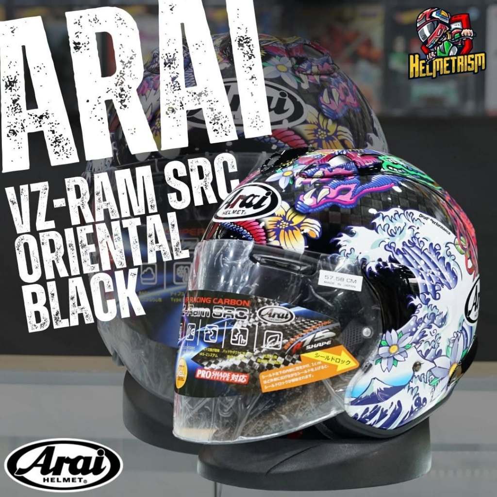 Helm Vz Ram SRC Carbon Oriental Black - Helm Open face carbon original size M