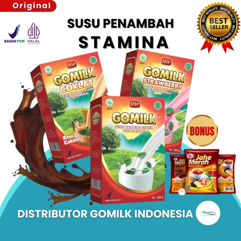 

[BISA COD + GARANSI] [GRATIS JAHE] GOMILK SUSU ETAWA PLUS HERBAL DAUN KELOR Untuk Menjaga Stamina