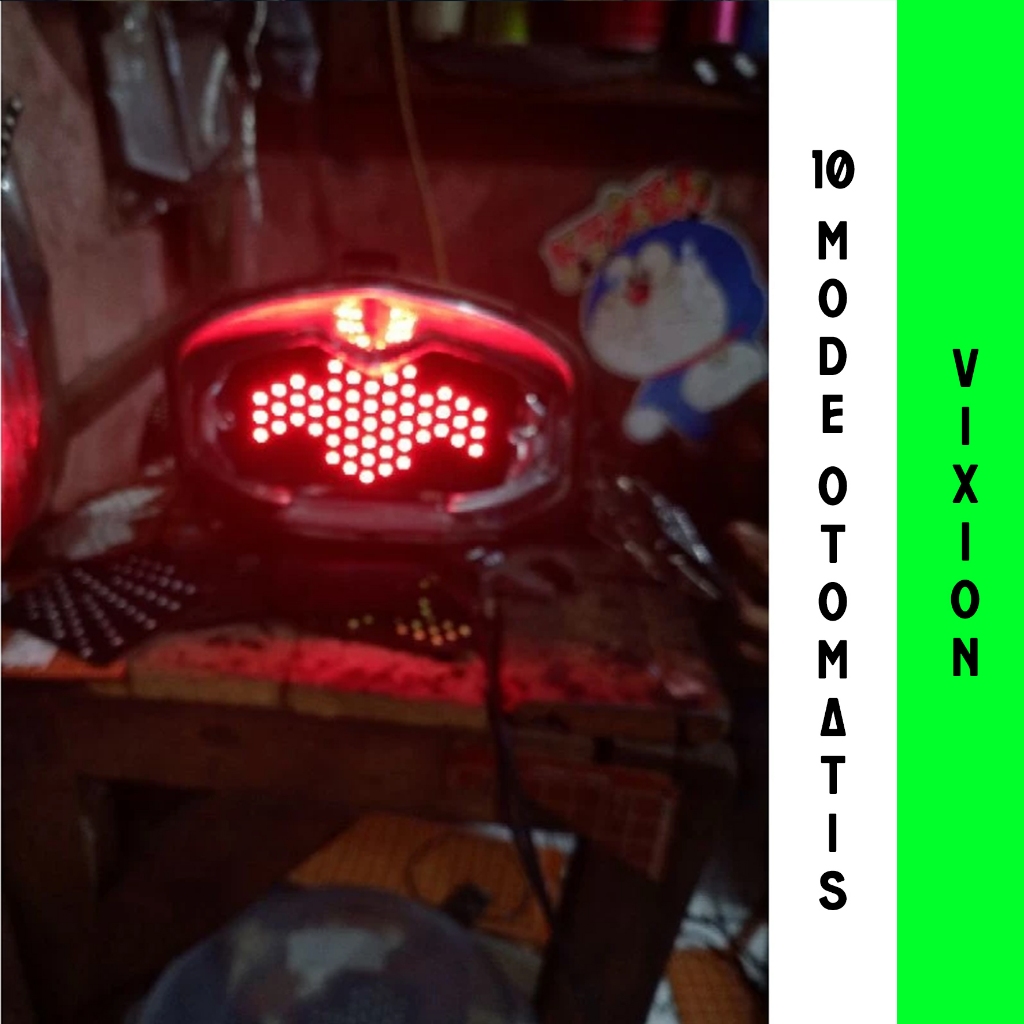 Stoplamp Lampu running vixion 8 tr 10 mode otomatis PNP