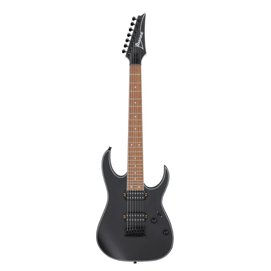 I01-RG7421EX-BKF Ibanez RG7421EX-BKF 7-String Electric Guitar, Black Flat