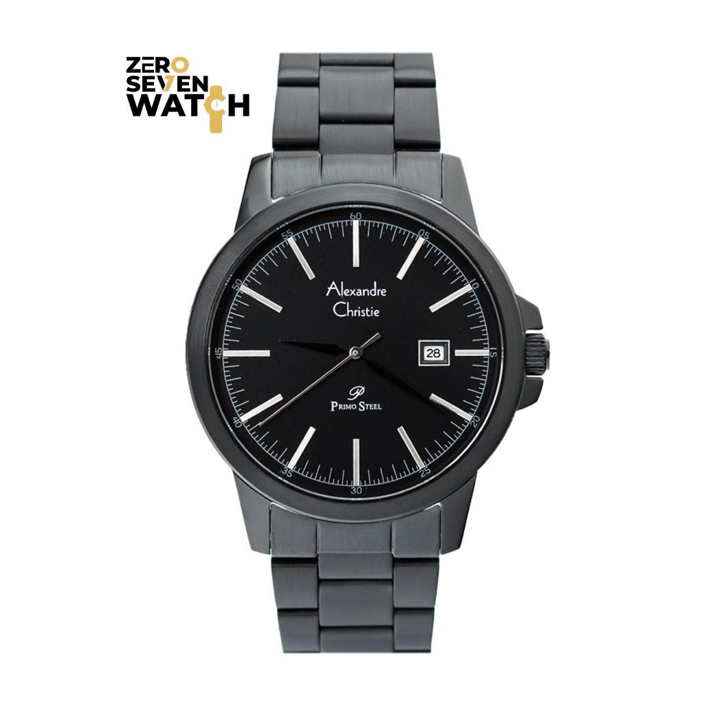 Jam Tangan Pria Alexandre Christie AC 1008 AC1008 Original Stainless - Full Black