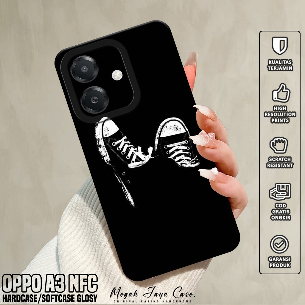 Case Hp OPPO A3 NFC - Casing OPPO A3 NFC Motif BLCK - Silikon OPPO A3 NFC - Softcase Hp OPPO A3 NFC 