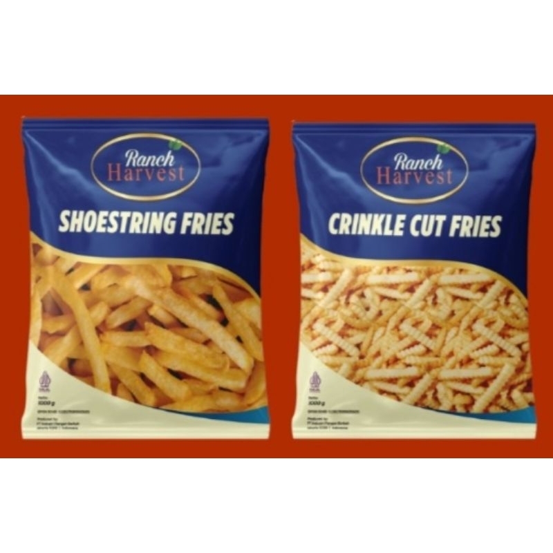 

harvest kentang beku crinkle - sostring| kentang goreng french fries