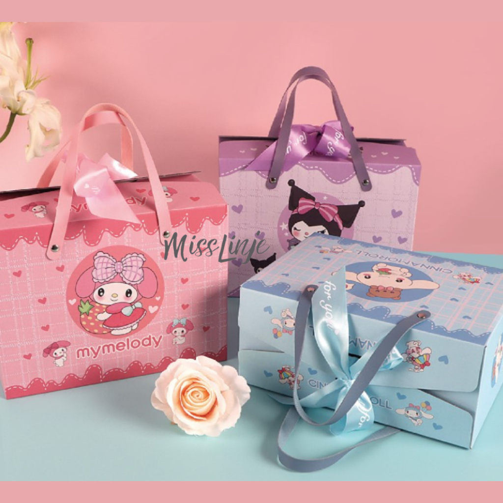 

Miss Linje Kotak Gift Box Tas Hadiah Hampers Goodie Bag Anak Birthday Kartun Sanrio Melody Tebal Import Premium