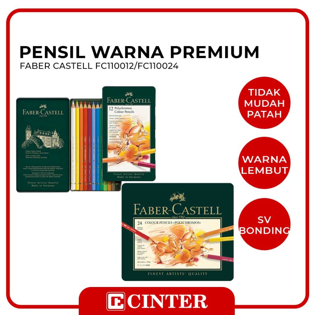 

FABER CATELL - PENSIL WARNA PREMIUM / PERLENGKAPAN MENGGAMBAR / PENSIL COLOUR POLYCHROMOS