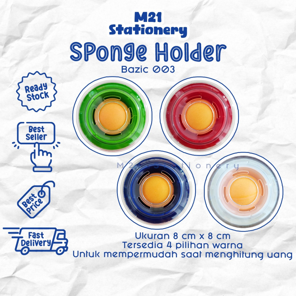 

MONEY SPONGE HOLDER BAZIC 003 / busa spon spons pelicin penghitung hitung uang kasir administrasi atk kantor murah toko alat tulis sekolah lucu kampus lengkap / m21 stationery jogja